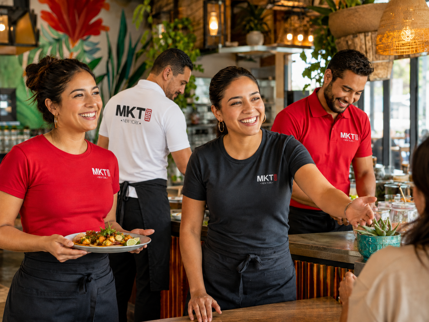 Equipo de Restaurantes con camisetas personalizadas